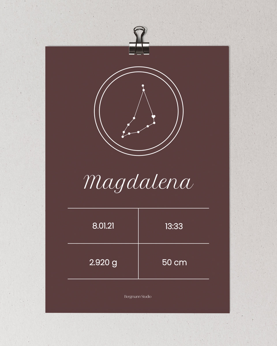 Birth Poster ∙ Zodiac Sign (Digital) - Bergmann Studio