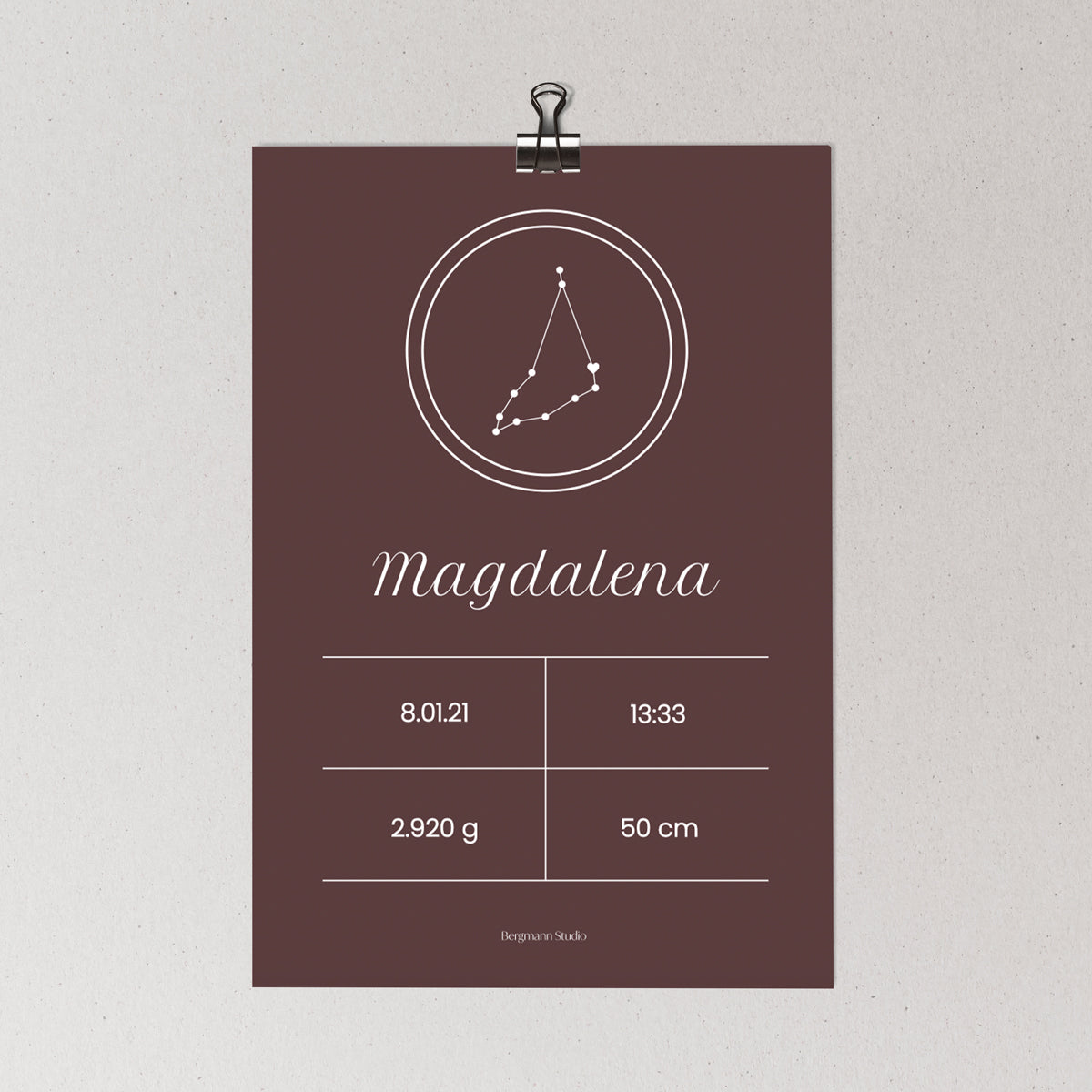 Birth Poster  ∙ Zodiac Sign (Digital) - Bergmann Studio